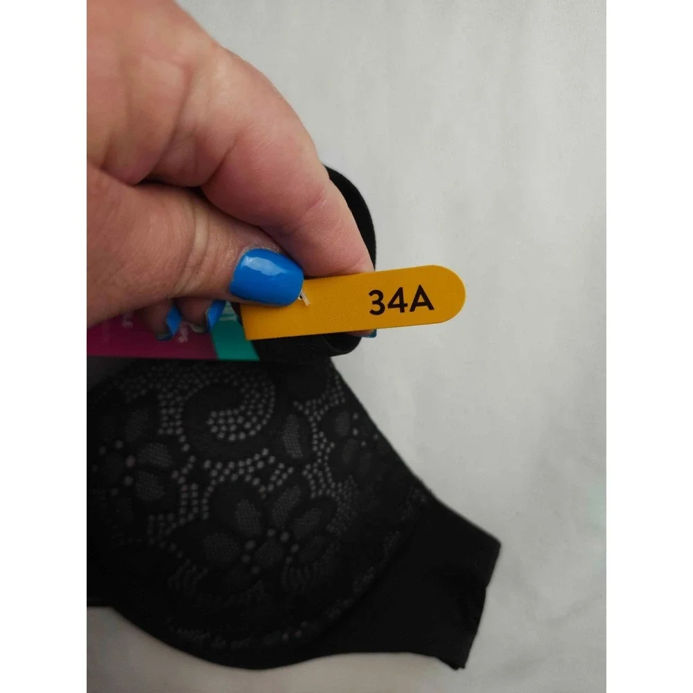 Maidenform One Fab Fit 2.0 T-Shirt Bra Women Size 34A Black Underwire DM7543 NWT